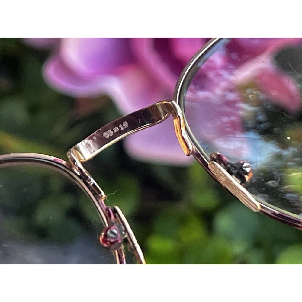 1970s Vintage BerDel Steroflex GEP Gold Eyeglass Frames Italy 55-19 Cable Temple